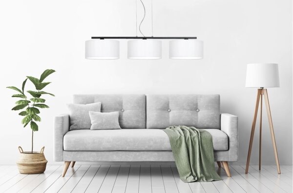 Lustră pe cablu ASTRA 3xE27/60W/230V alb