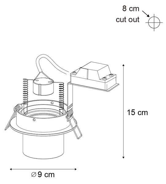 Spot modern integrat bej GU10 50mm rotund orientabil - Installa