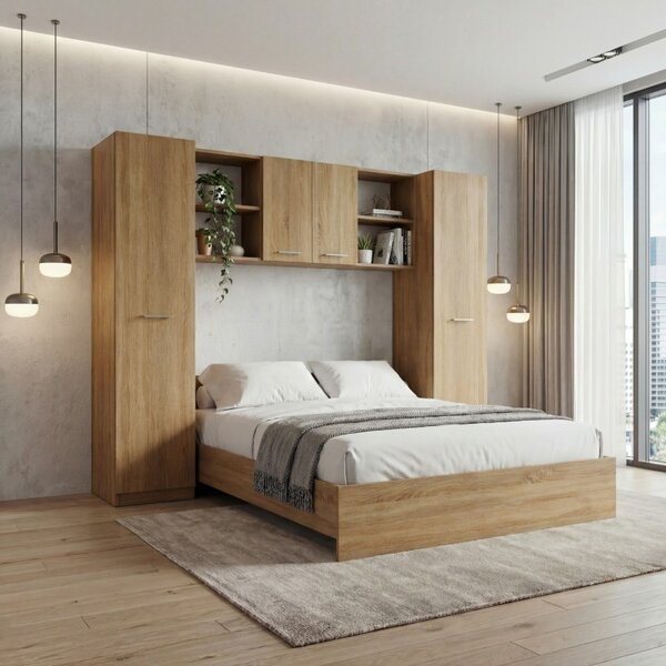 Dormitor Giulia, 4 Piese, Culoare SONOMA 160x200