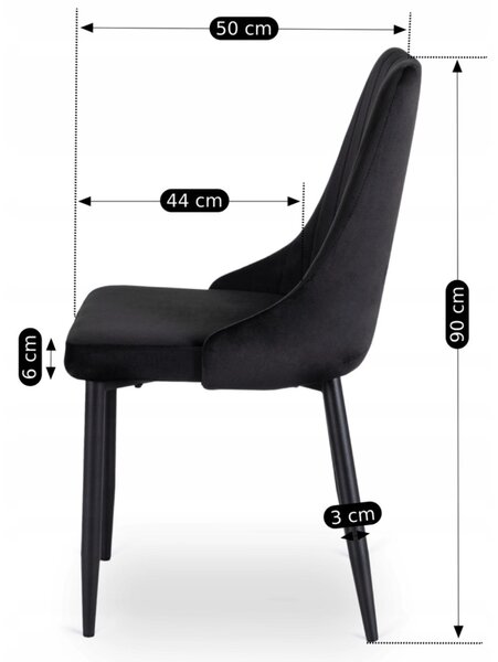 Scaun sufragerie Boquete (negru) . 1118898