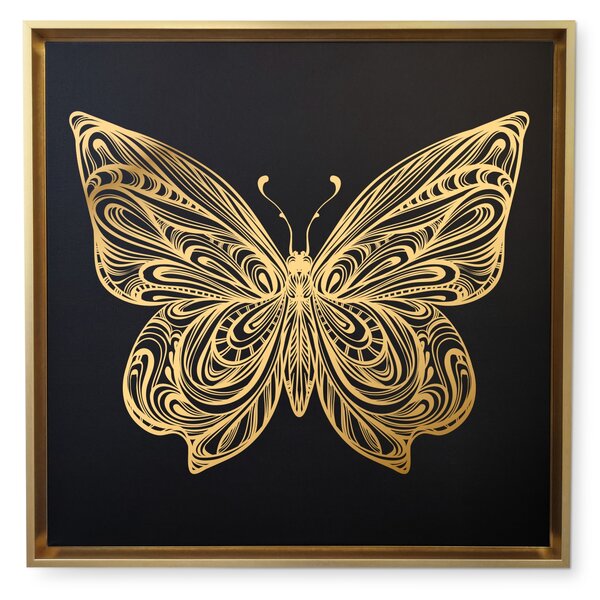 Canvas Papillon 8 - Gold
