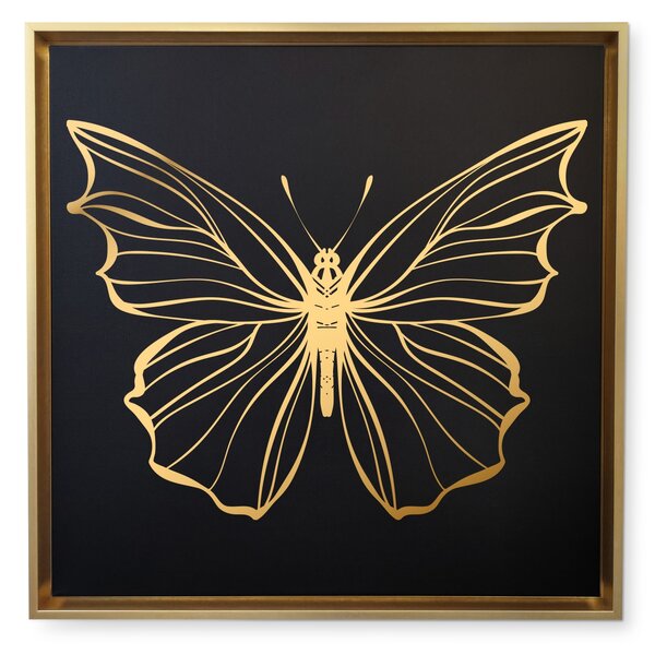 Canvas Papillon 3 - Gold