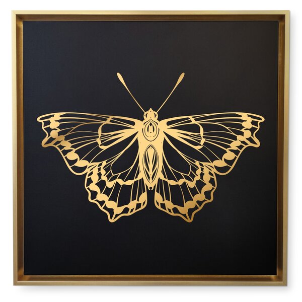Canvas Papillon 6 - Gold