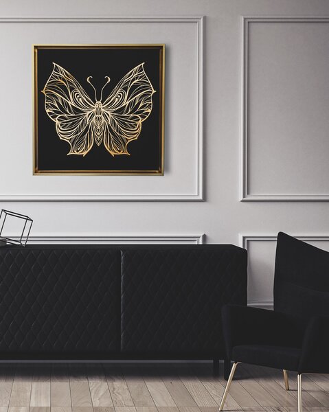 Canvas Papillon 12- Gold