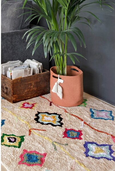 Covor crem lavabil/țesut manual din bumbac 170x240 cm Kaarol – Lorena Canals