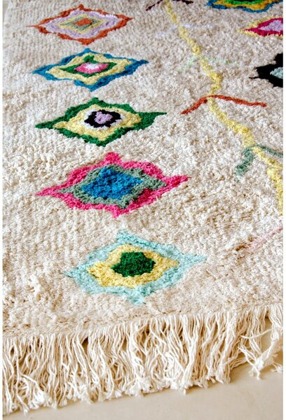 Covor crem lavabil/țesut manual din bumbac 170x240 cm Kaarol – Lorena Canals