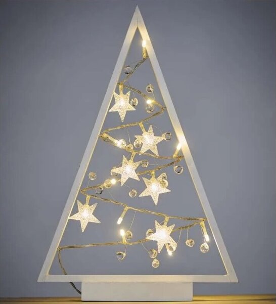 Decorațiune LED de Crăciun 15xLED/2xAA pom