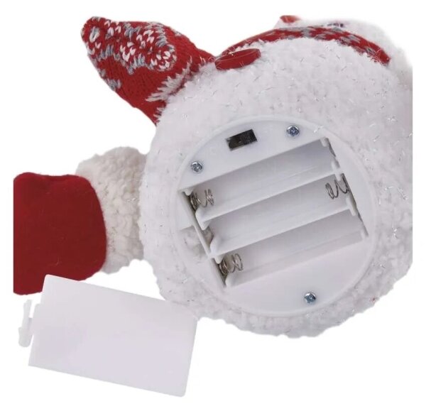 Decorațiune LED de Crăciun 4xLED/3xAAA om de zăpadă