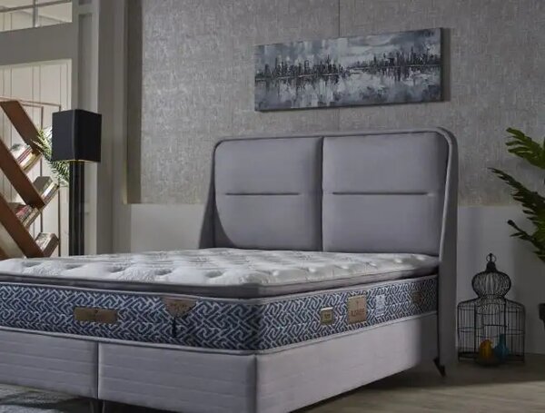 Set Pat tapițat Varna cu saltea inclusa Hiperia 160*200