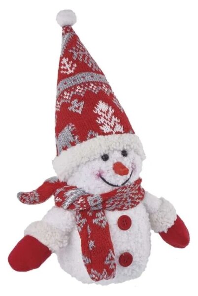 Decorațiune LED de Crăciun 4xLED/3xAAA om de zăpadă