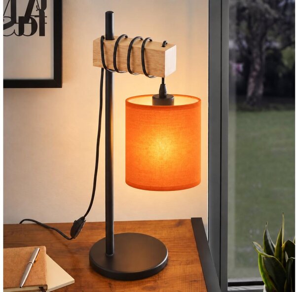 BRILAGI - Lampă de masă NUBILA 1xE27/40W/230V maro/negru/portocaliu