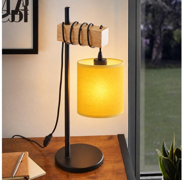 BRILAGI - Lampă de masă NUBILA 1xE27/40W/230V maro/negru/galben