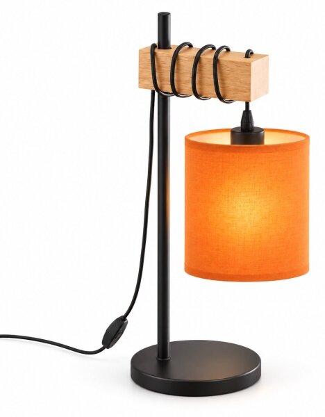 BRILAGI - Lampă de masă NUBILA 1xE27/40W/230V maro/negru/portocaliu