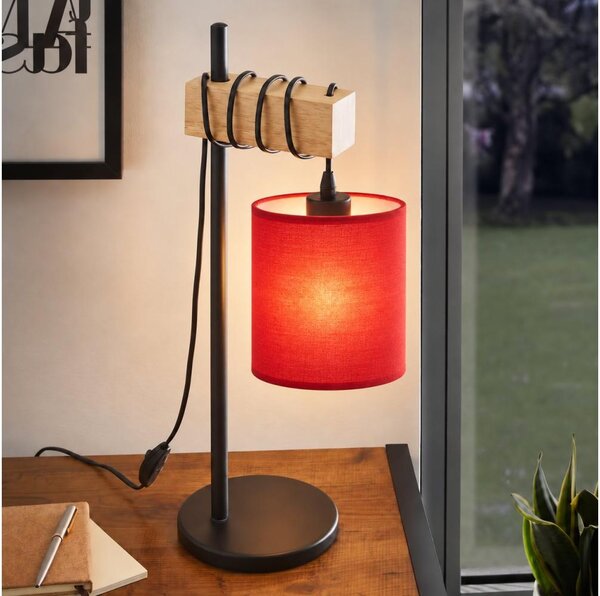 BRILAGI - Lampă de masă NUBILA 1xE27/40W/230V maro/neagră/roșie