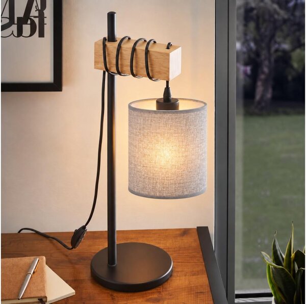 BRILAGI - Lampă de masă NUBILA 1xE27/40W/230V maro/negru/gri