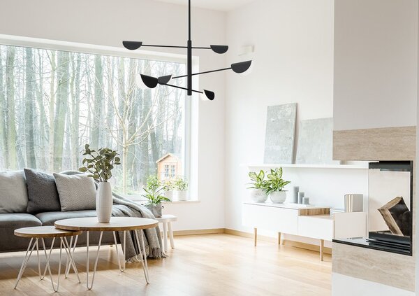 Lampă de tavan APP1261-6CP BLACK