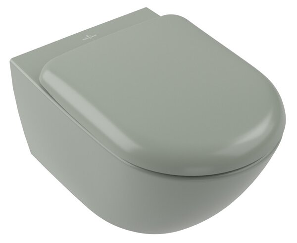 Vas wc suspendat, Villeroy & Boch, Antao, rimless, cu TwistFlush, verde mat