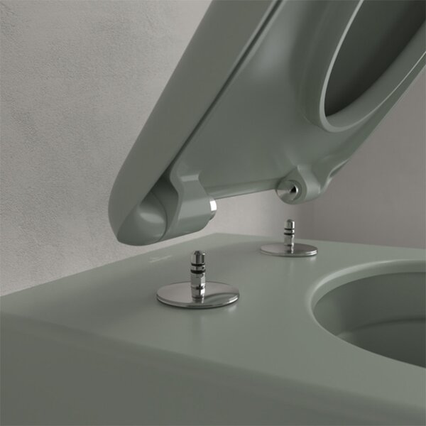 Vas wc suspendat, Villeroy & Boch, Antao, rimless, cu TwistFlush, verde mat