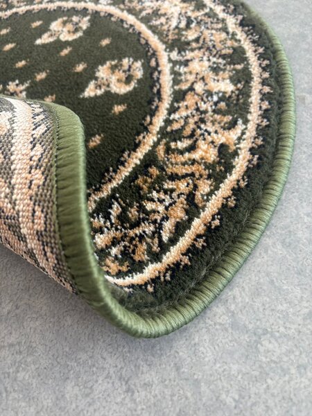Covor Bisericesc, Model 15033 310, Rotund, Verde 50 x 50