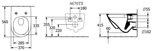 Set vas WC suspendat, Villeroy & Boch, Subway 3.0 CeramicPlus, cu Twist Flush si capac cu soft close si quick release, alb