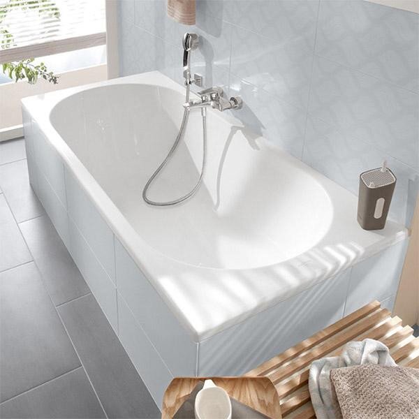 Cada dreptunghiulara Villeroy & Boch, O.Novo Solo, pentru inzidire, 170 x 75 cm, alb alpin