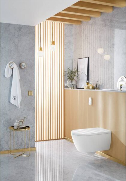 Set vas WC suspendat, Villeroy & Boch, ViClean-I100, DirectFlush, vas cu functie de bideu, alb
