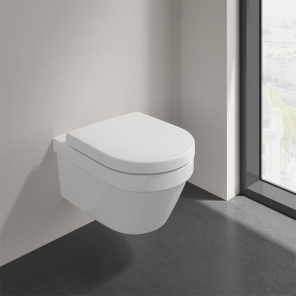 Set vas WC suspendat, Villeroy & Boch, Architectura, cu capac wc soft close si quick release, alb