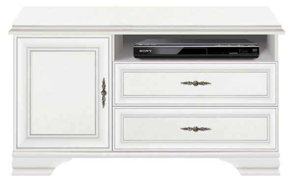 Comoda TV IDENTO B, alb, PAL, 125x44x64 cm