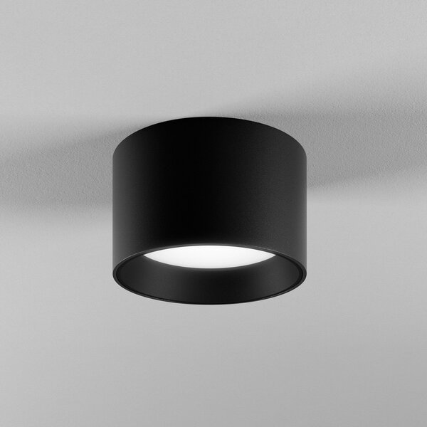 Egger Licht EGG DLS downlight Ringo negru Ø 12,6 cm aluminiu IP54 3.000 K, reglabil, Negru, Baie, Metal, Modern