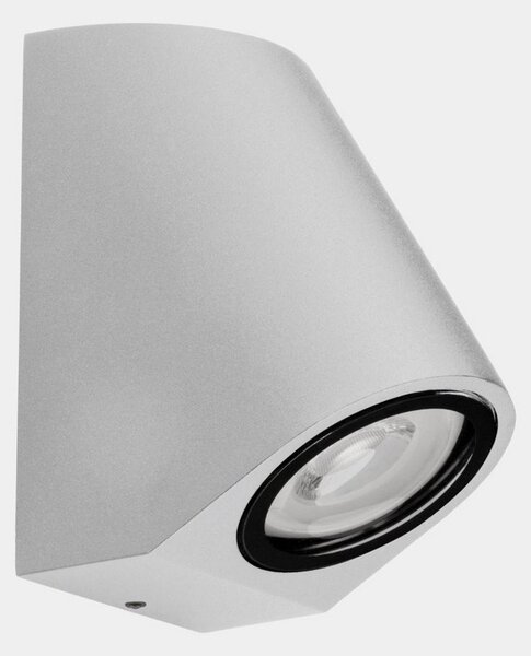 LEDS-C4 Eko Lampă de perete înclinată pentru exterior, alb, lățime 7 cm,, reglabil, Alb, Aluminiu, Modern