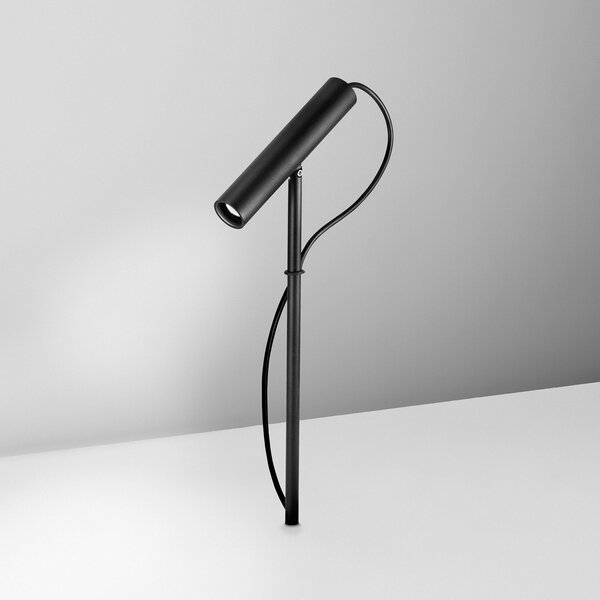 Egger Licht EGG DLS reflector cu vârf de sol Înălțime băț 50 cm negru 3.000 K, Negru, Aluminiu, Modern