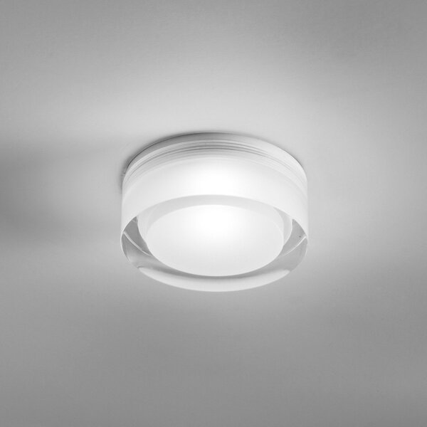 Egger Licht EGG DLS Phoenix lumină încastrată, alb, Ø 9 cm, acrilic 3.000 K, reglabil, Alb, Baie, Aluminiu, Modern, Corpuri de iluminat încastrate rotunde