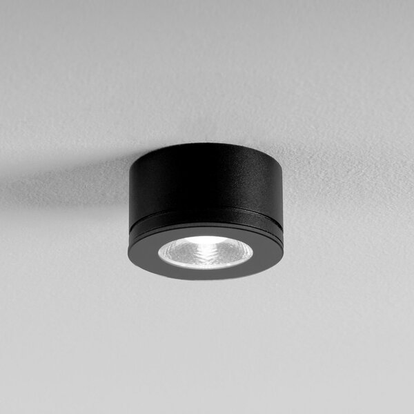 Egger Licht EGG DLS downlight Newton negru 30° 3.000 K Ø 6,3 cm IP54, reglabil, Negru, Camera de zi / sufragerie, Metal, Modern