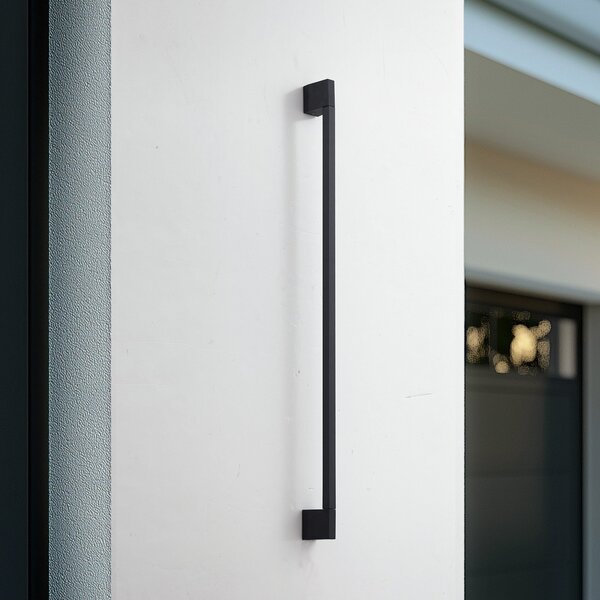 Lindby Aplică de perete LED Neano, 120 cm, negru, metal, IP54, Negru, Aluminiu, Modern