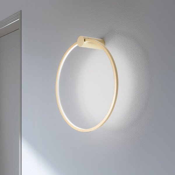 Milagro Lighting Aplică de perete LED Saturno, auriu, Ø 50 cm, metal, 4.000 K, Auriu / Alamă, Camera de zi / sufragerie, Aluminiu, Modern
