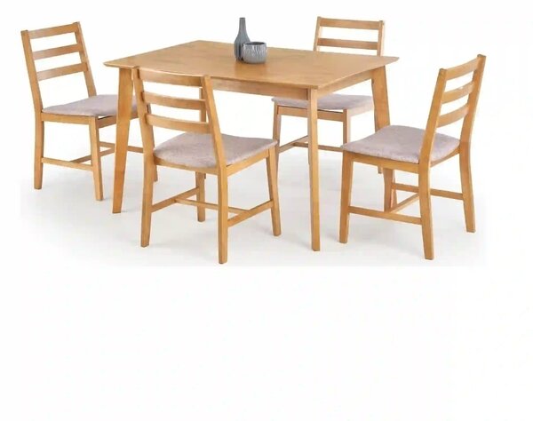 Set masa si 4 scaune CORDOBA, gri/stejar