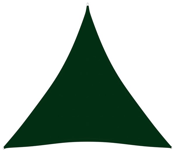 Parasolar, verde închis, 6x6x6 m, țesătură oxford, triunghiular
