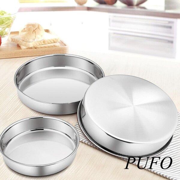 Set 3 tavi Pufo Cook pentru Cuptor, 30 cm, 28 cm și 26 cm- Ideale pentru Prajituri Pufoase, Fripturi Suculente, Pui, Legume Perfect Coapte