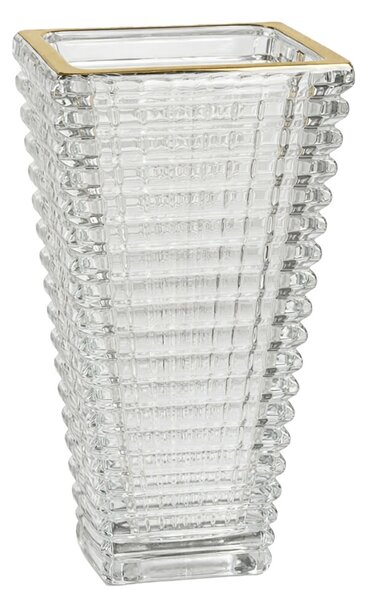 Vaza Decorativa Eleganta Pufo Lumière din Sticla pentru Flori si Aranjamente, 17 cm- Design Modern pentru Living si Decor Interior