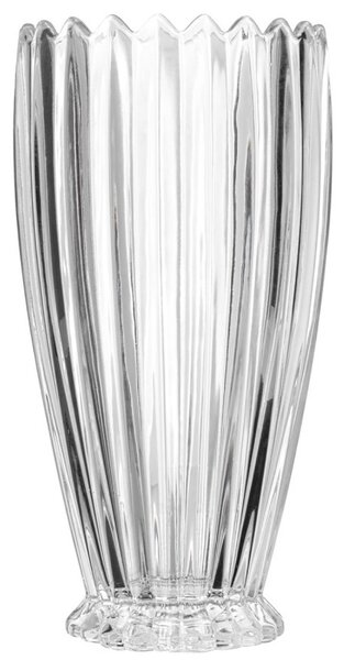 Vaza Decorativa Eleganta Pufo Tulip din Sticla Groasa pentru Flori si Aranjamente, 22 cm- Design Modern pentru Living si Decor Interior