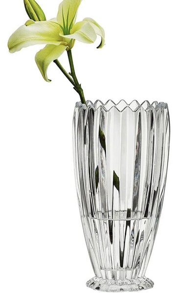 Vaza Decorativa Eleganta Pufo Tulip din Sticla Groasa pentru Flori si Aranjamente, 22 cm- Design Modern pentru Living si Decor Interior