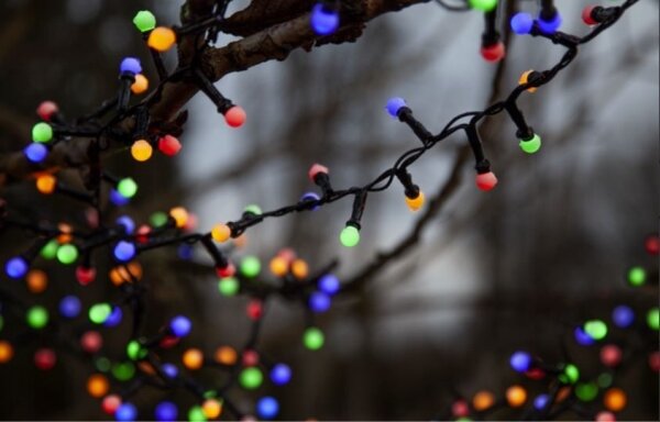 Eglo - Ghirlandă luminoasă LED de exterior pentru Crăciun BERRY MINI, 700 LED/8 funcții, 19 m, multicoloră, IP44