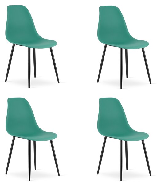 Set 4 Scaune Bucatarie/Dining Velo Plus Verzi