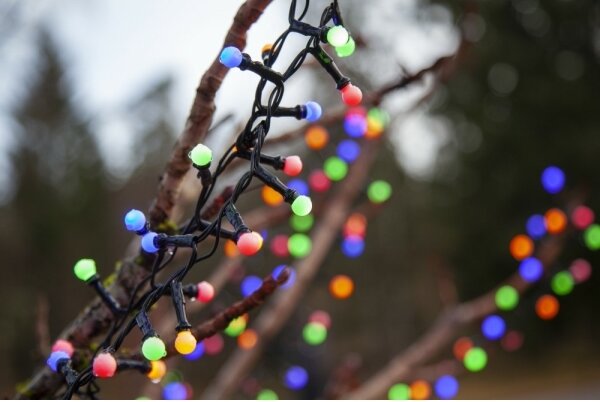 Eglo - Ghirlandă luminoasă LED de exterior pentru Crăciun BERRY MINI, 700 LED/8 funcții, 19 m, multicoloră, IP44