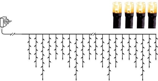 Eglo 410823 - Ghirlandă de Crăciun LED pentru exterior GOLDEN, 240 LED, 6,4 m, alb cald, IP44