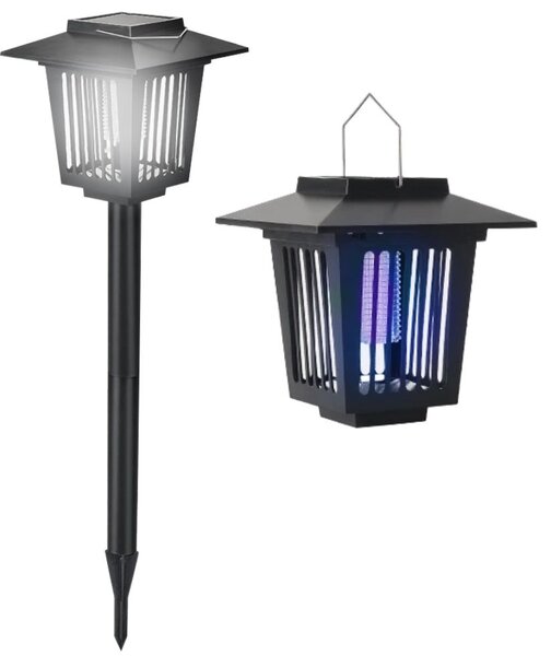 Lampă solară LED de grădină ucigașă de insecte J-22 Neagra