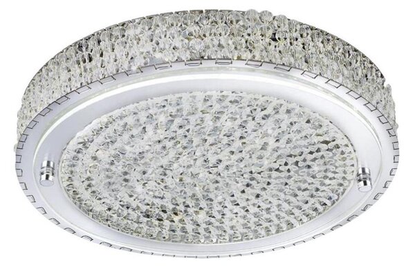Plafonieră LED Searchlight 2714CC FLUSH LED/24W/230V d. 40 cm crom