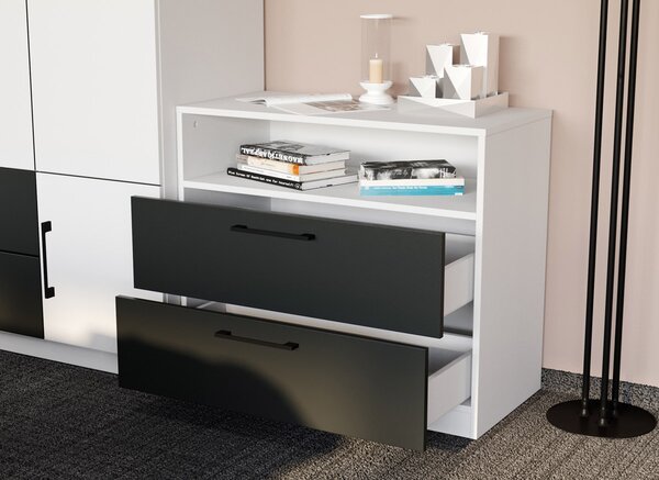 Set Dormitor alb cu gri- Mara - Configuratia 16