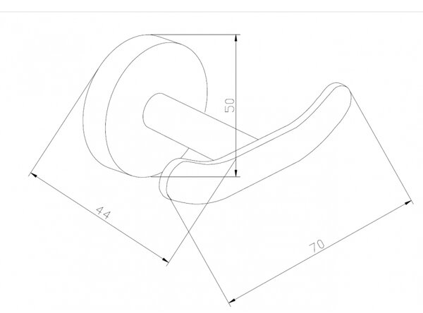 Mexen Accesorii Mexen, suport pentru prosoape LOFT, 2 carlige, crom, 7012635-00
