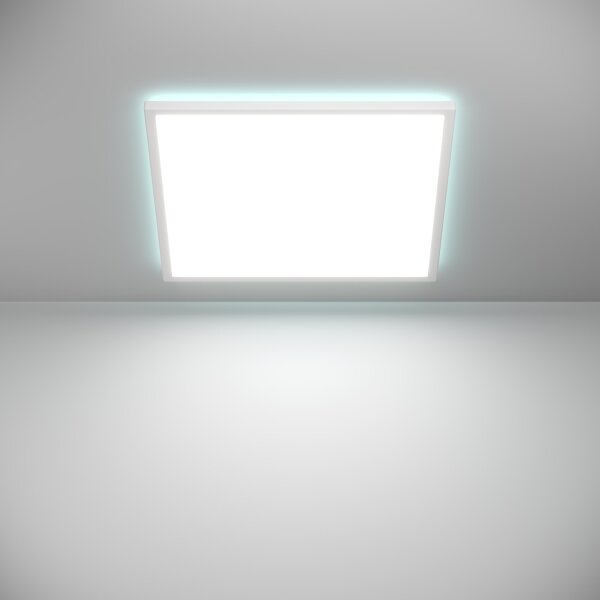 Plafonieră LED RGBW dimabilă de exterior Eglo 901476 ROVITO-Z 17W/230V 50x50cm IP44 alb